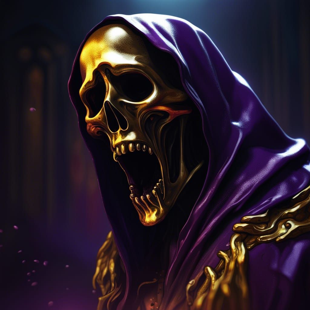 Hyperdetailed Ghostface Concept Art in Dark Fantasy Style