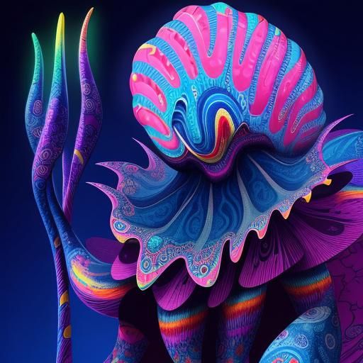 Psychedelic Blotter Paper Art in Magic Realism