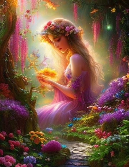 Enchanting Fairy Princess in Magical Garden