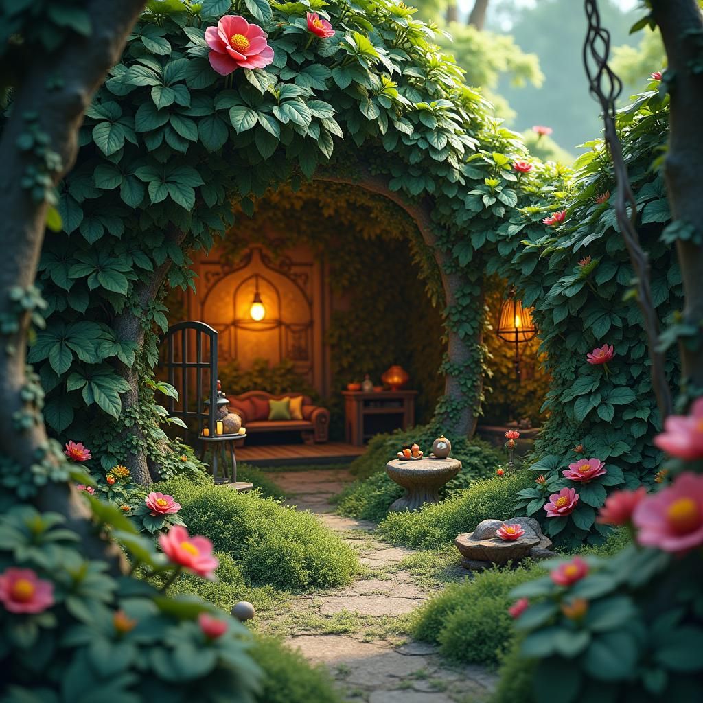 Enchanted Fairy Garden: Top-View Miniature World