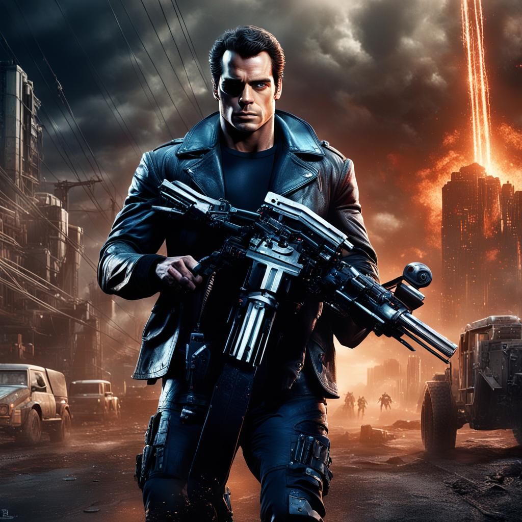 Henry Cavill as the Terminator in Detailed Digital Art