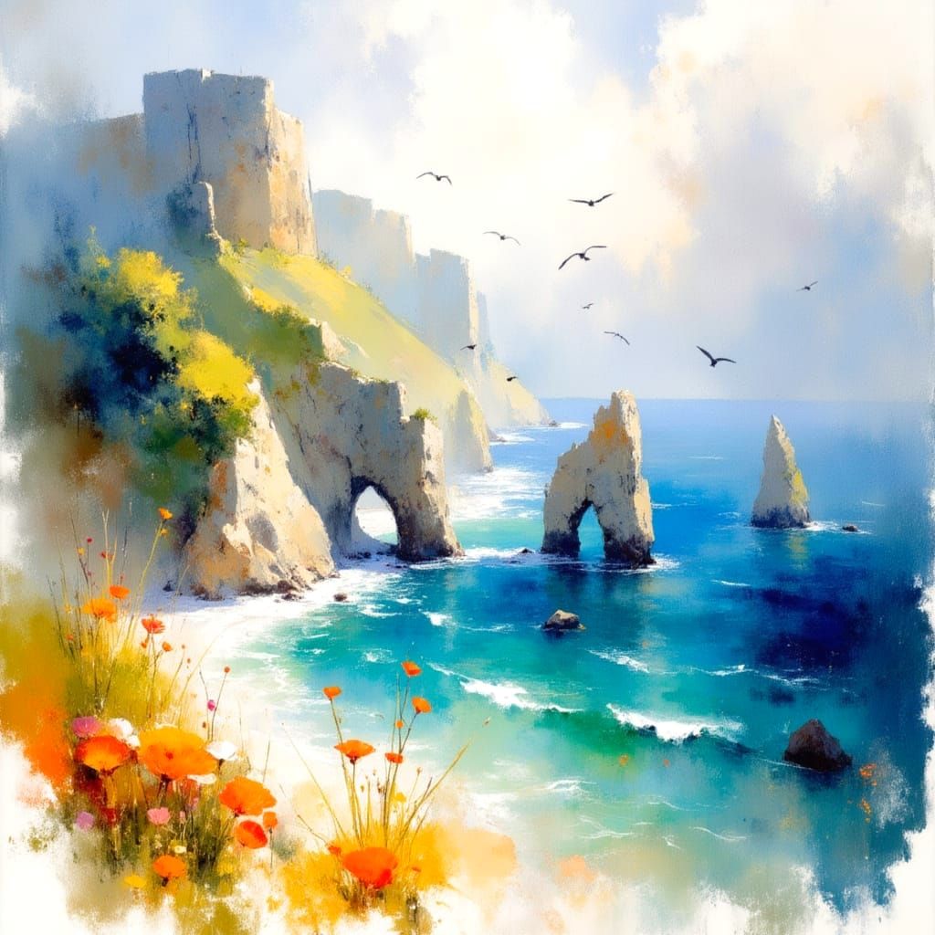 Ethereal Coastline with Majestic Rock Arch