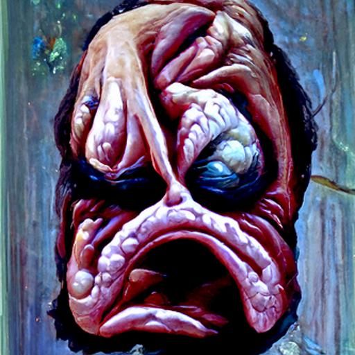 Annoying Face in the Style of Oil Painting