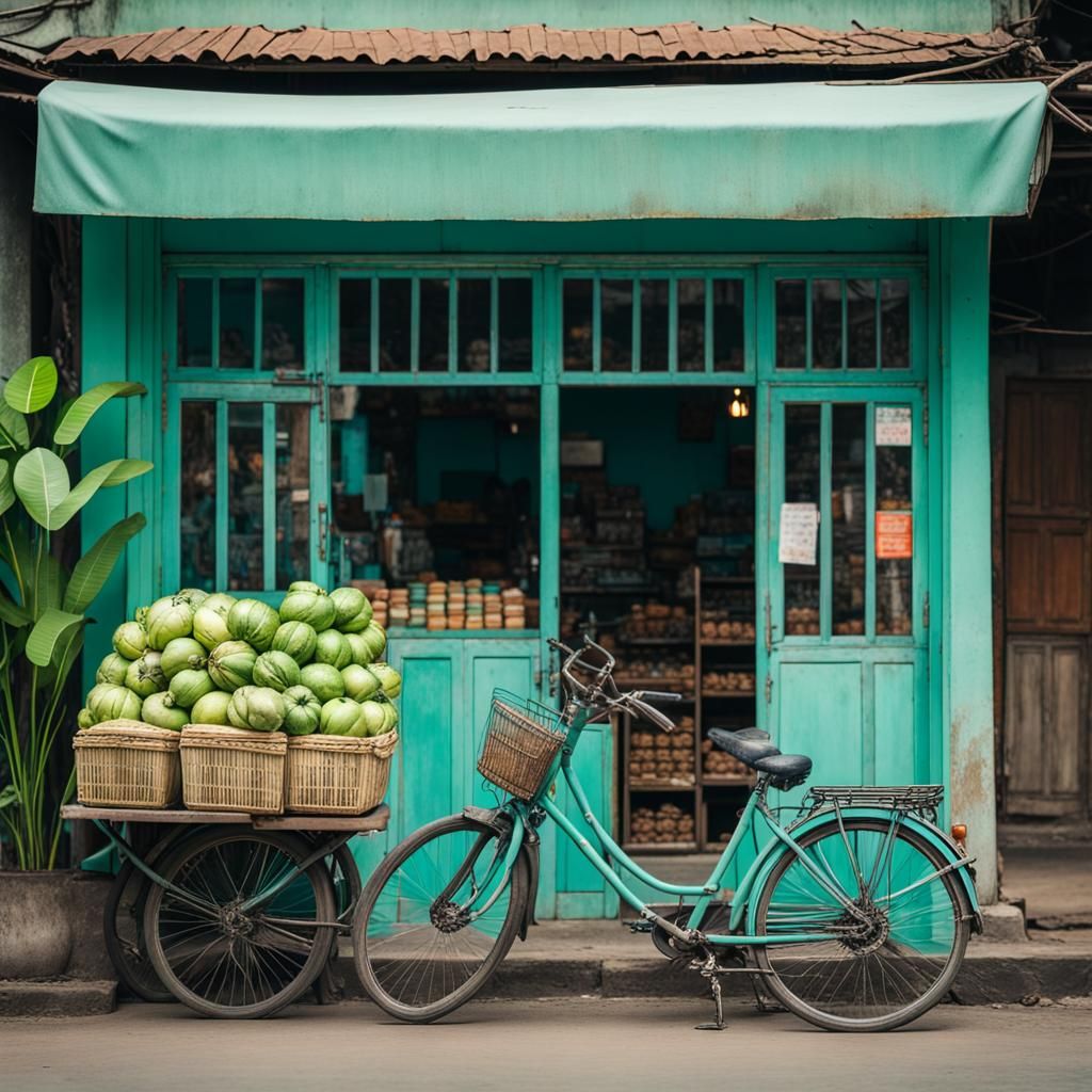 WARUNG Grocery Store in Yogyakarta: Bicycle Detail