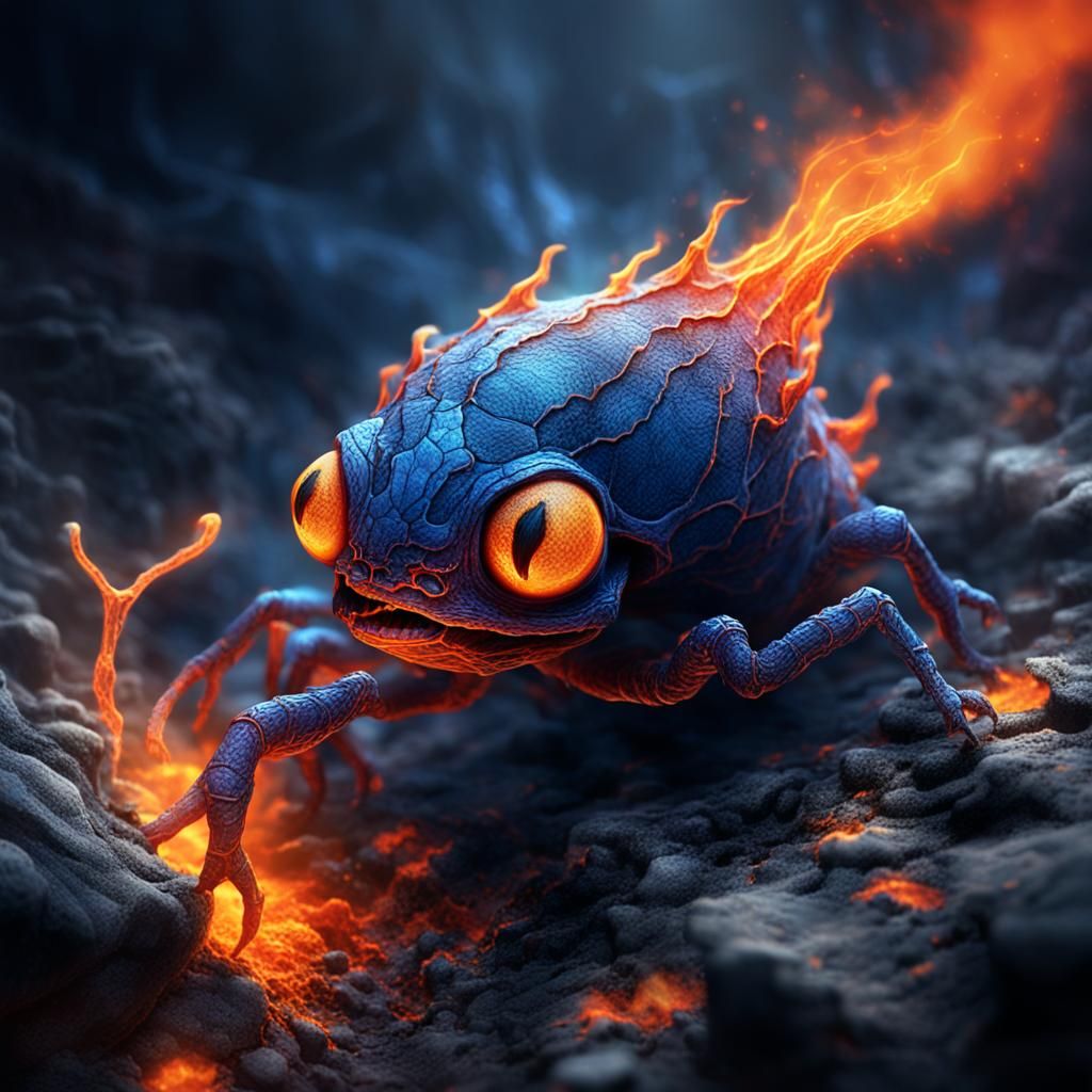 Nether Sprout Close-Up in Fantasy Matte Painting Style