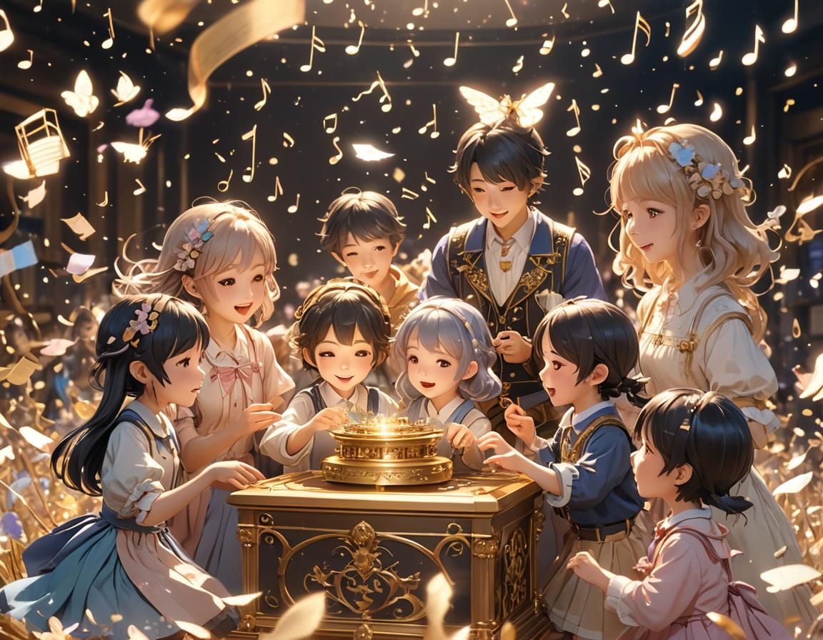 Enchanted Music Box: 3D Anime Art