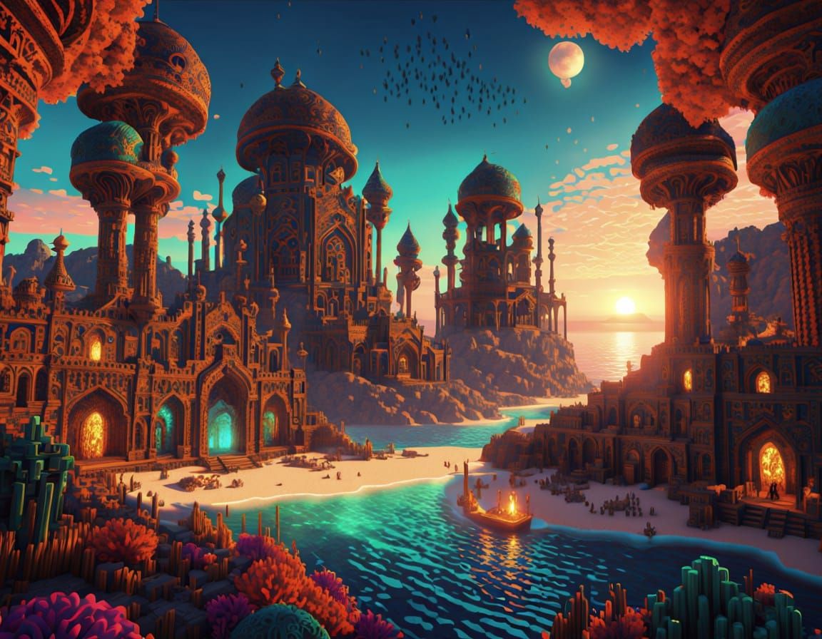 Minecraft au bord de la mer, Minecraft by the sea