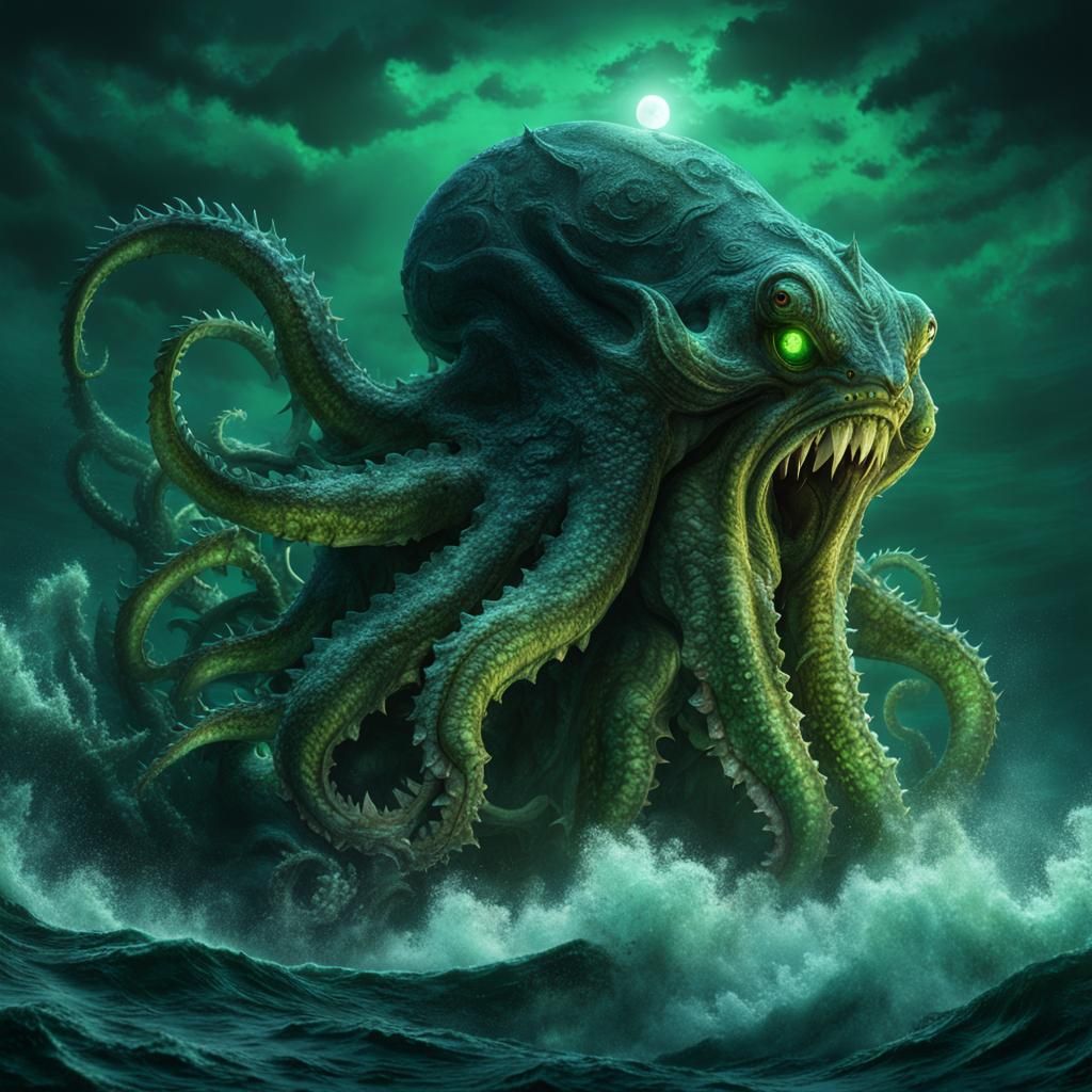 Cinematic Kraken Emerges from the Deep Sea