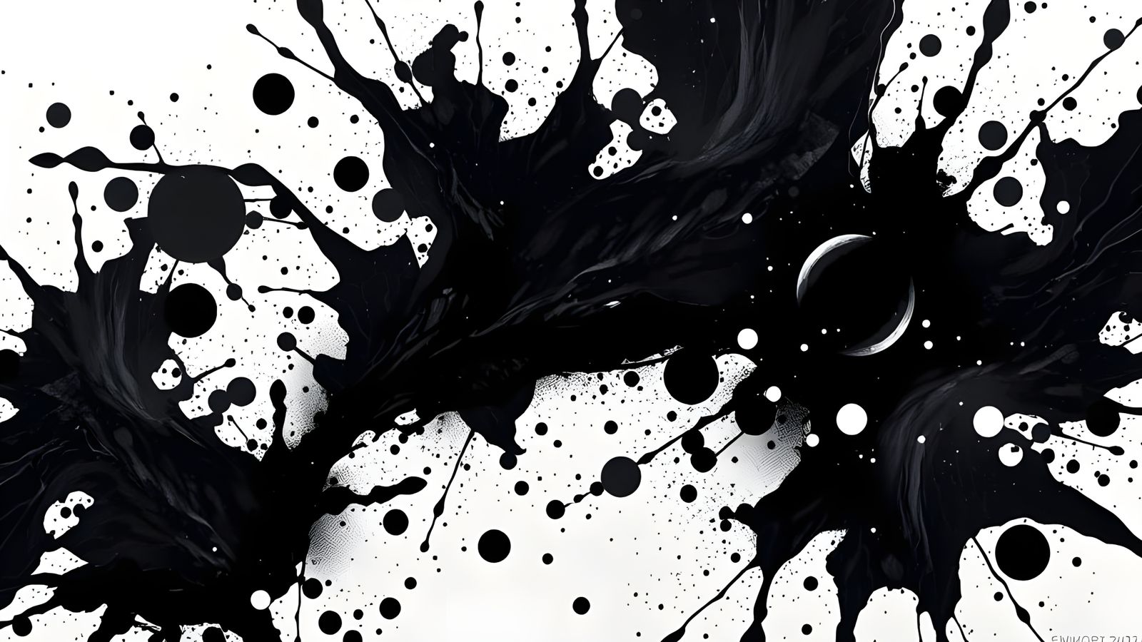 Detailed Ink Splatter of the Cosmic Universe