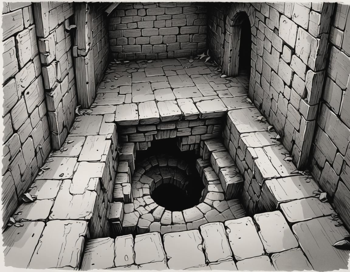 Dungeon Pit Sketch in Comic Book Style