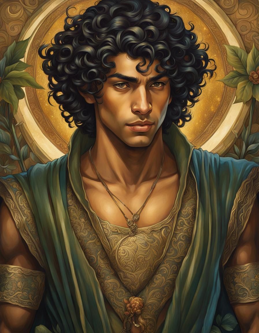 Handsome Gay Elf Portrait in Surrealist Style