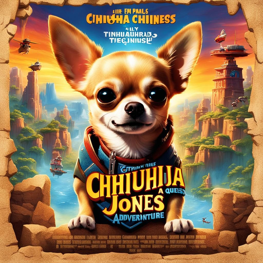 Chihuahua Jones Movie Poster: Tiny Paws, Epic Quests