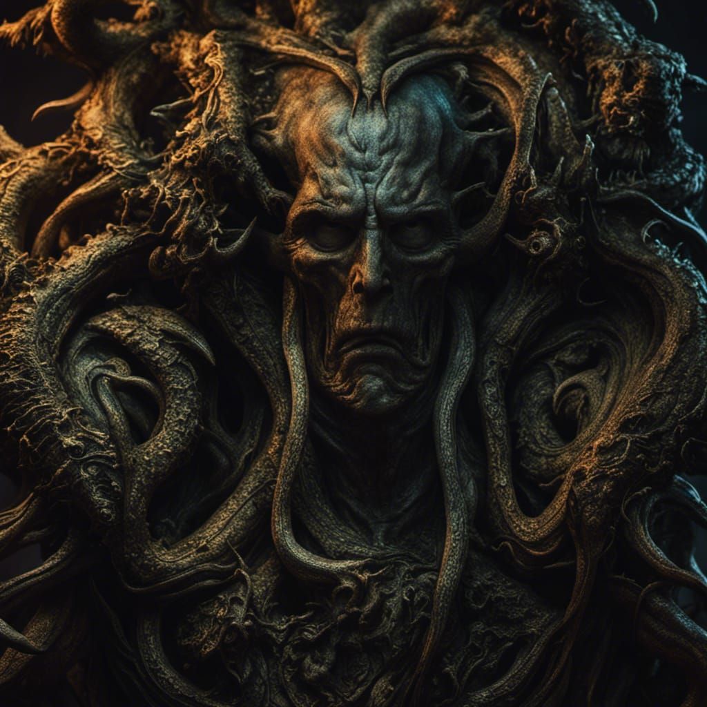 Eldritch Terror Portrait in Hyperrealistic Style