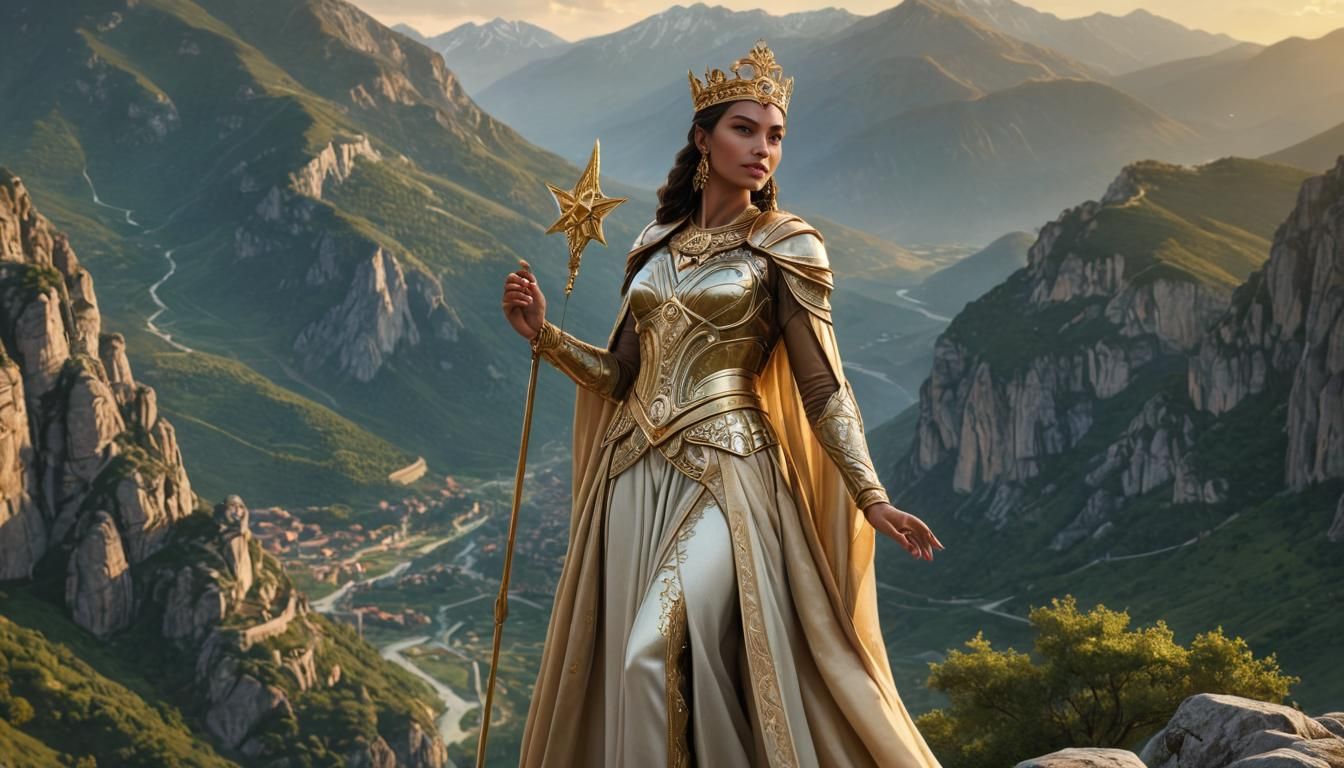 Empress Saint Tamar Leading Her Army in Georgia