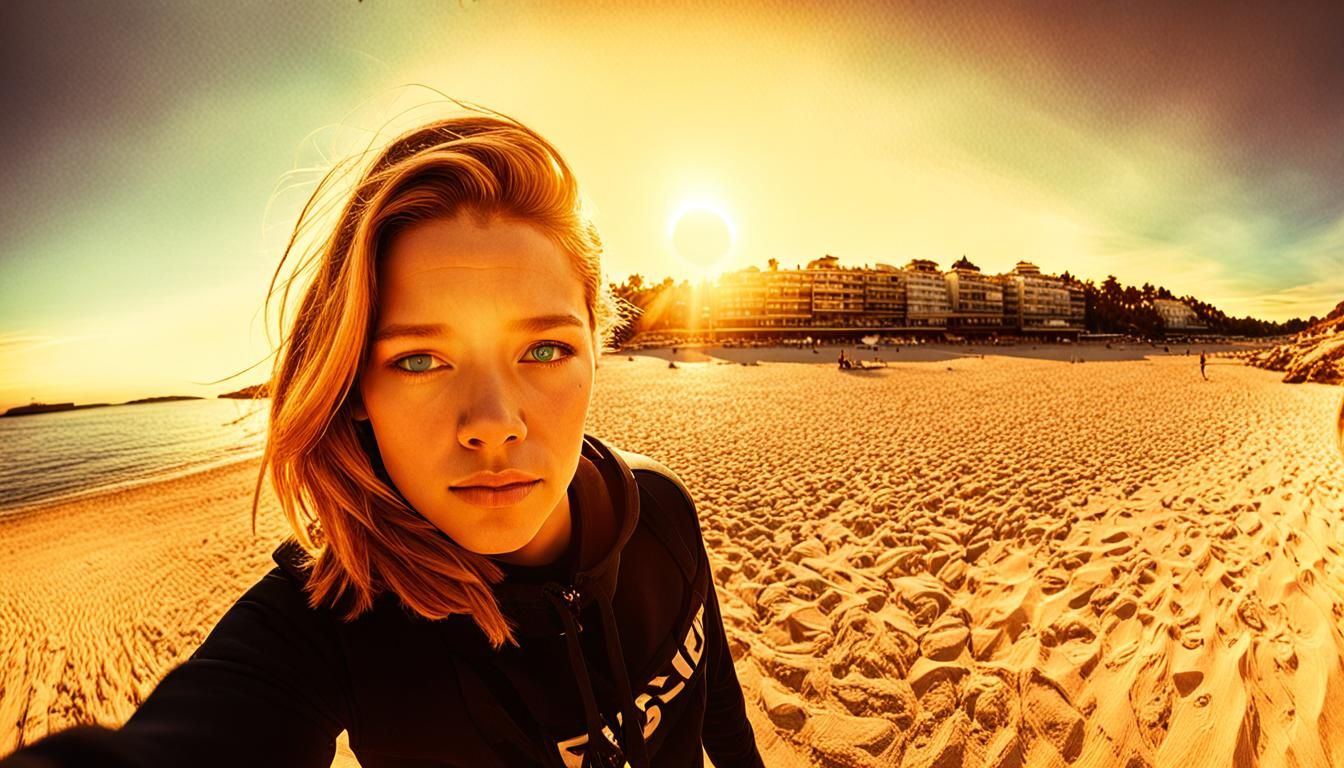 Lea Seydoux: Close-Up Portrait at Sunset, Cinematic Style