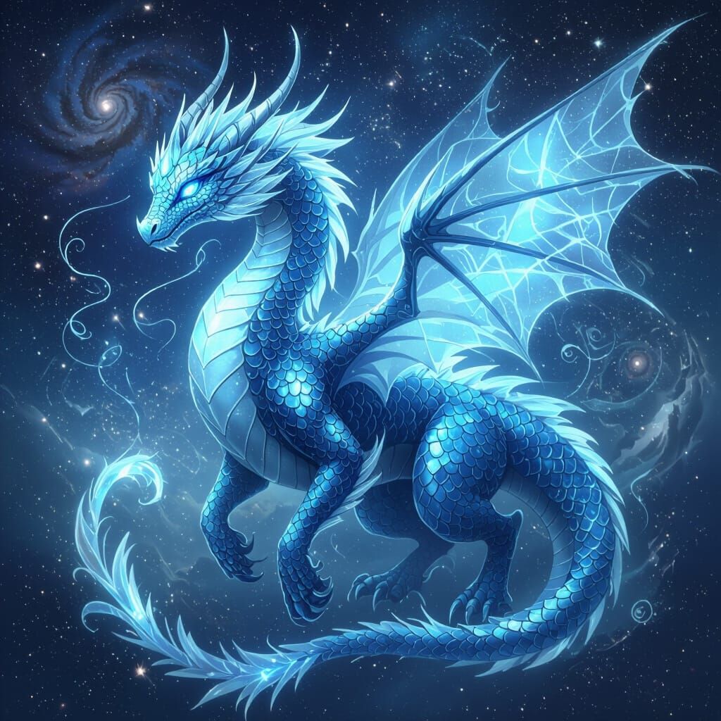 Aquarius Dragon in Cosmic Expanse