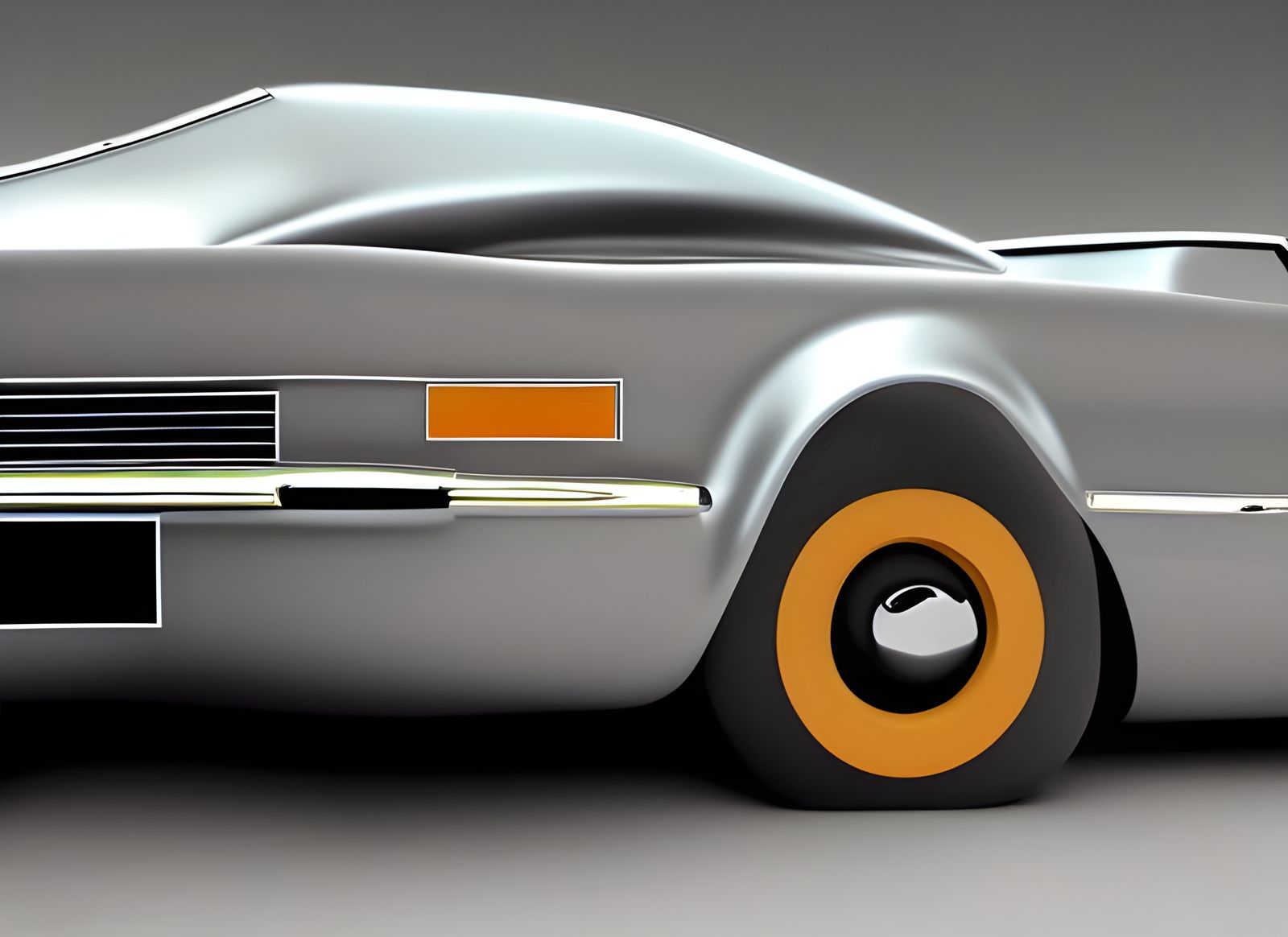 Photorealistic Modern Car with Wild Paint Job