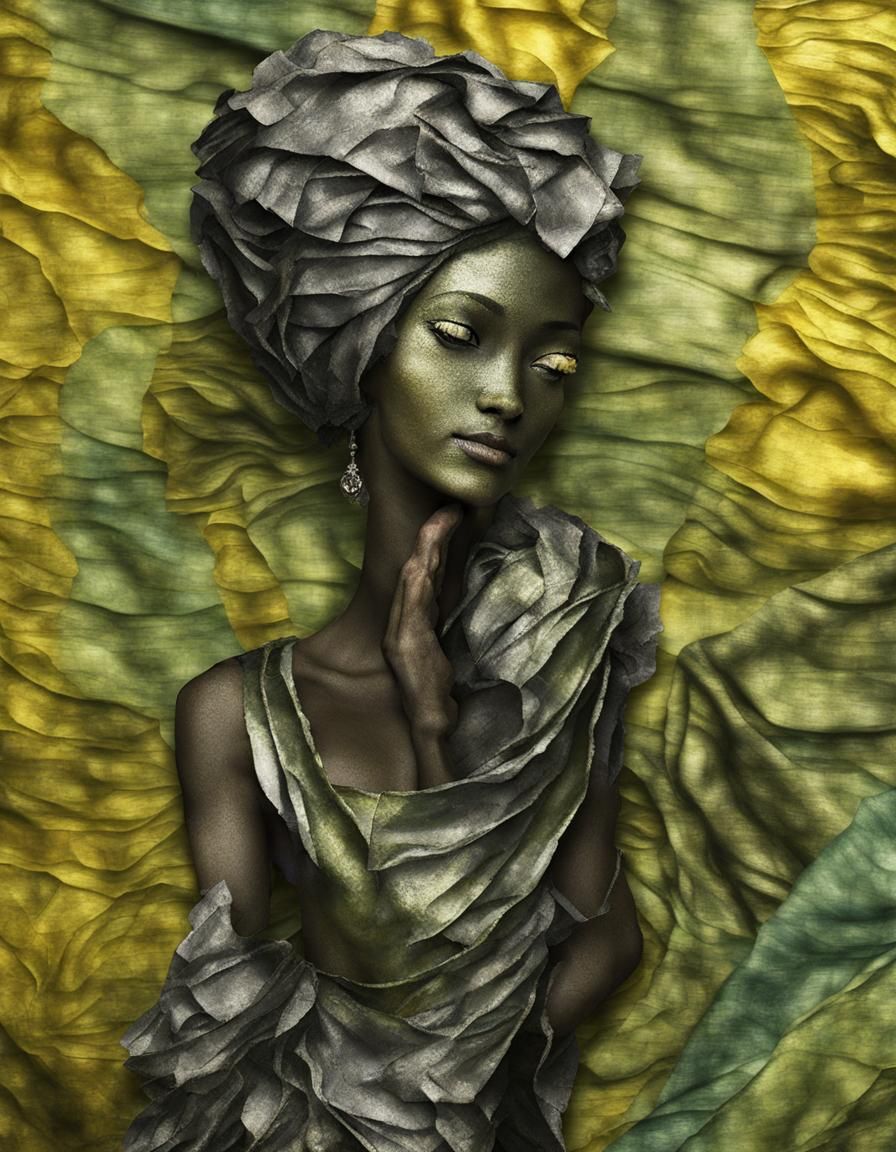 Abstract Invisible Sculptors in Industrial Grunge Style