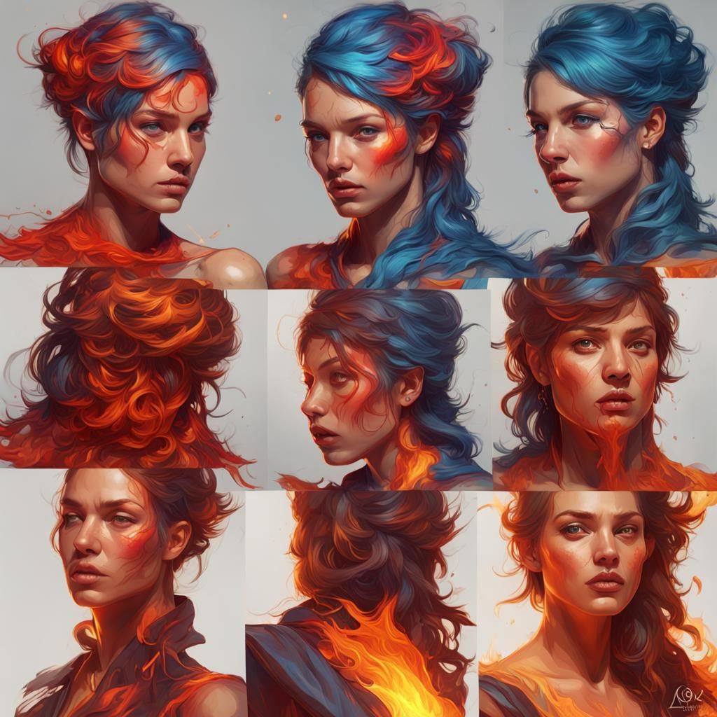 Vivid Flames in Detailed Digital Art