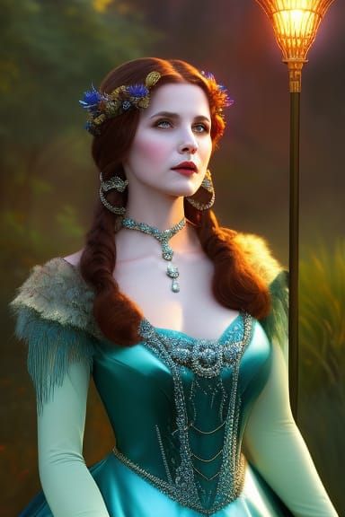 Fantasy Fairy Queen Portrait in Ethereal Lighting