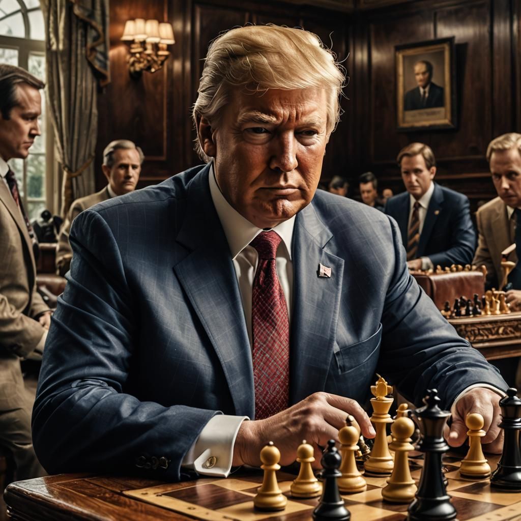 Donald Trump is playing chess