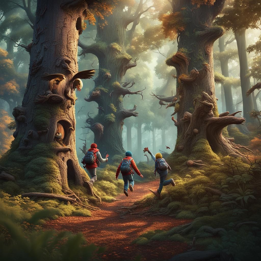 Children Play Hide and Seek: Matte Painting