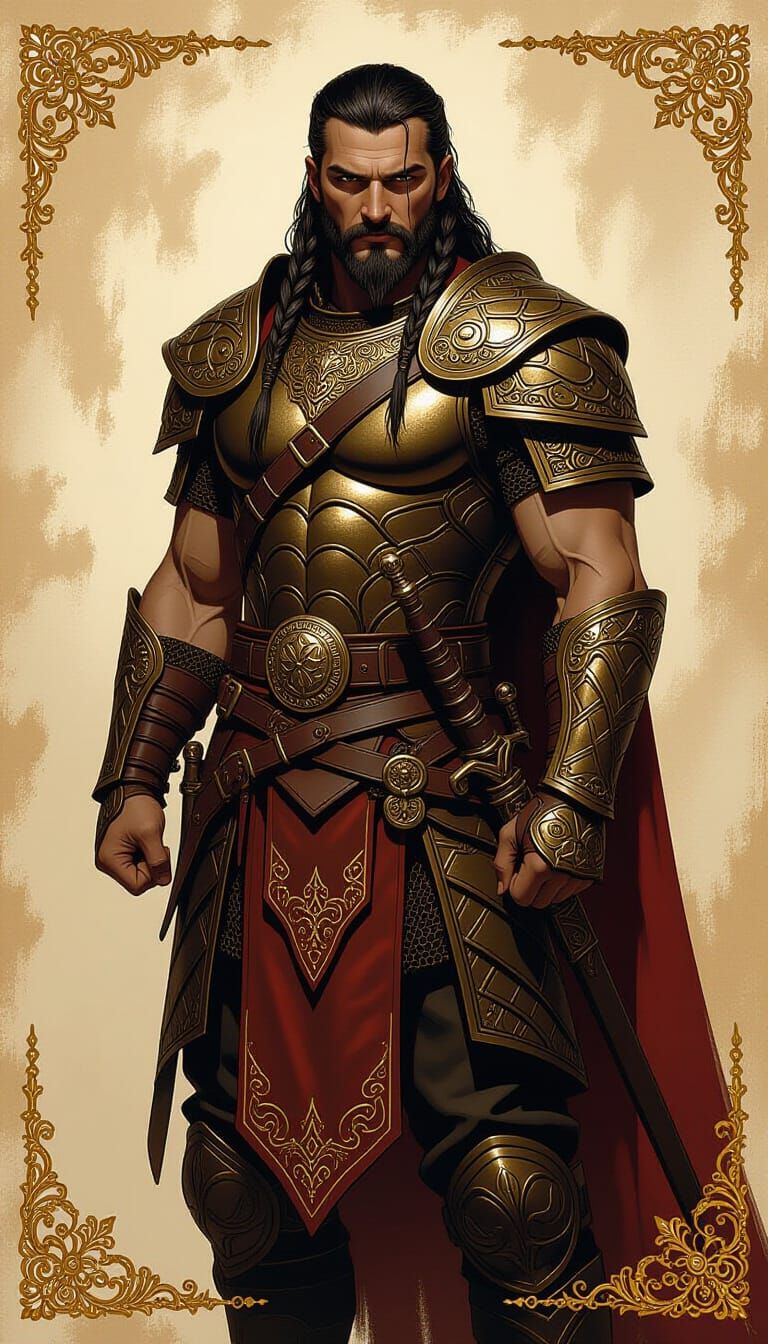 Slavic Serpent Warrior in Dark Fantasy Style