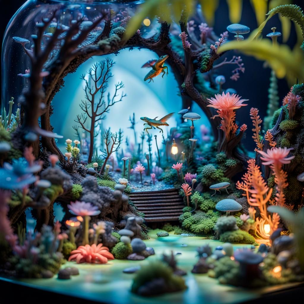 Magical Bioluminescent Garden Pop-Up Book in Unreal Engine