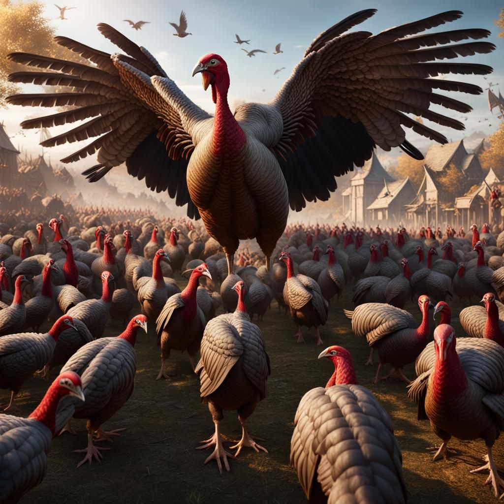 Turkey Army vs Medieval Army in Fantasy Art