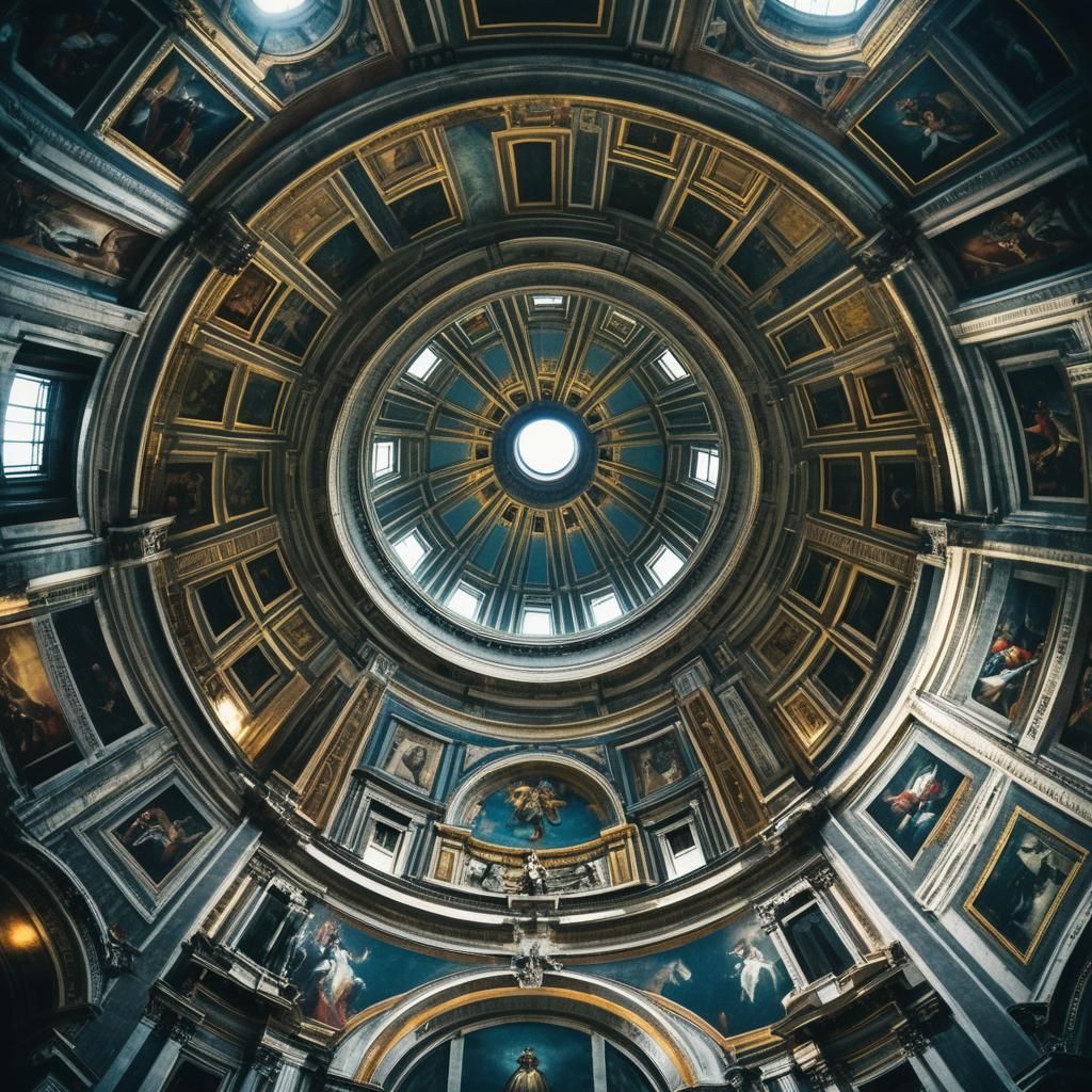 A Distracted Kōtetsu Jiigu Amidst Ruined San Pietro's Dome