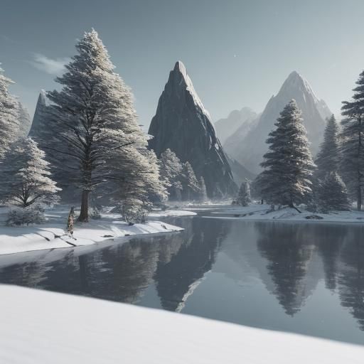 Minimalist Landscape Design in Matte Painting Style