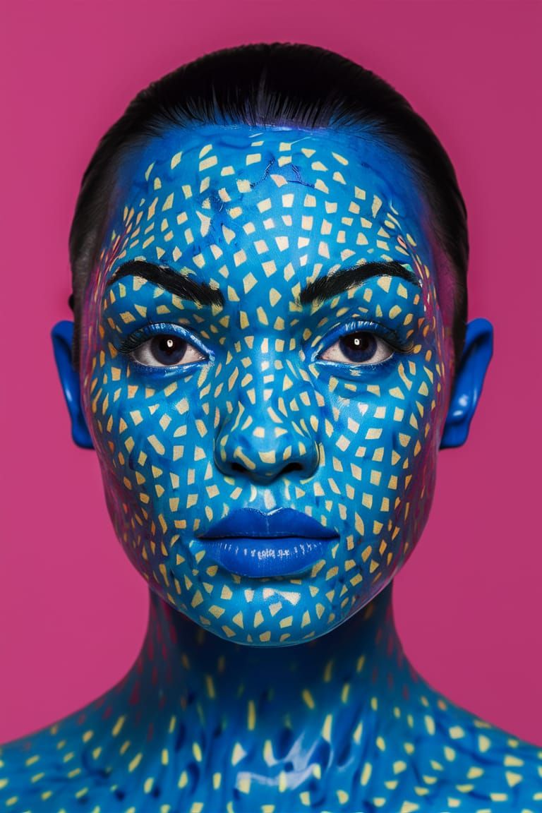 Dimensional Portrait in Glassprint Style