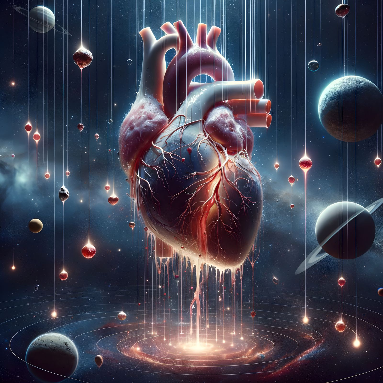 Anatomical Heart Linked to Celestial Bodies