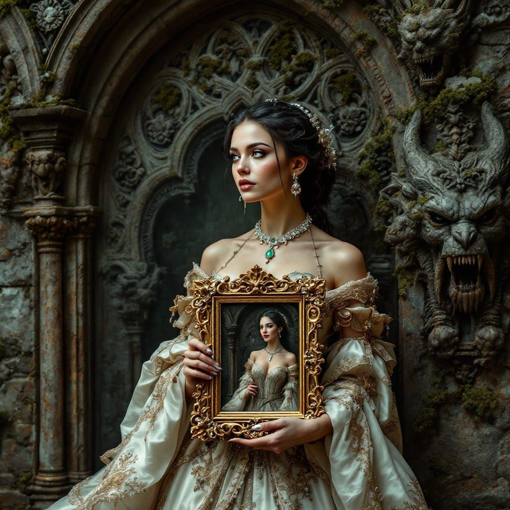 Surrealist Goddess in Infinite Portrait Regress