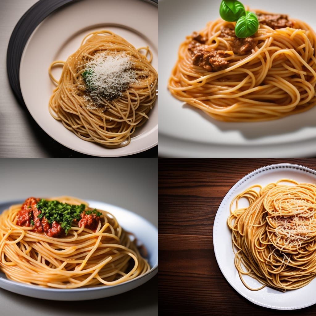 Appetizing Spaghetti in Professional Photography Style