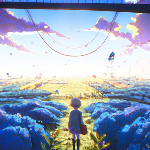 Anime Key Visual in Studio Ghibli Style