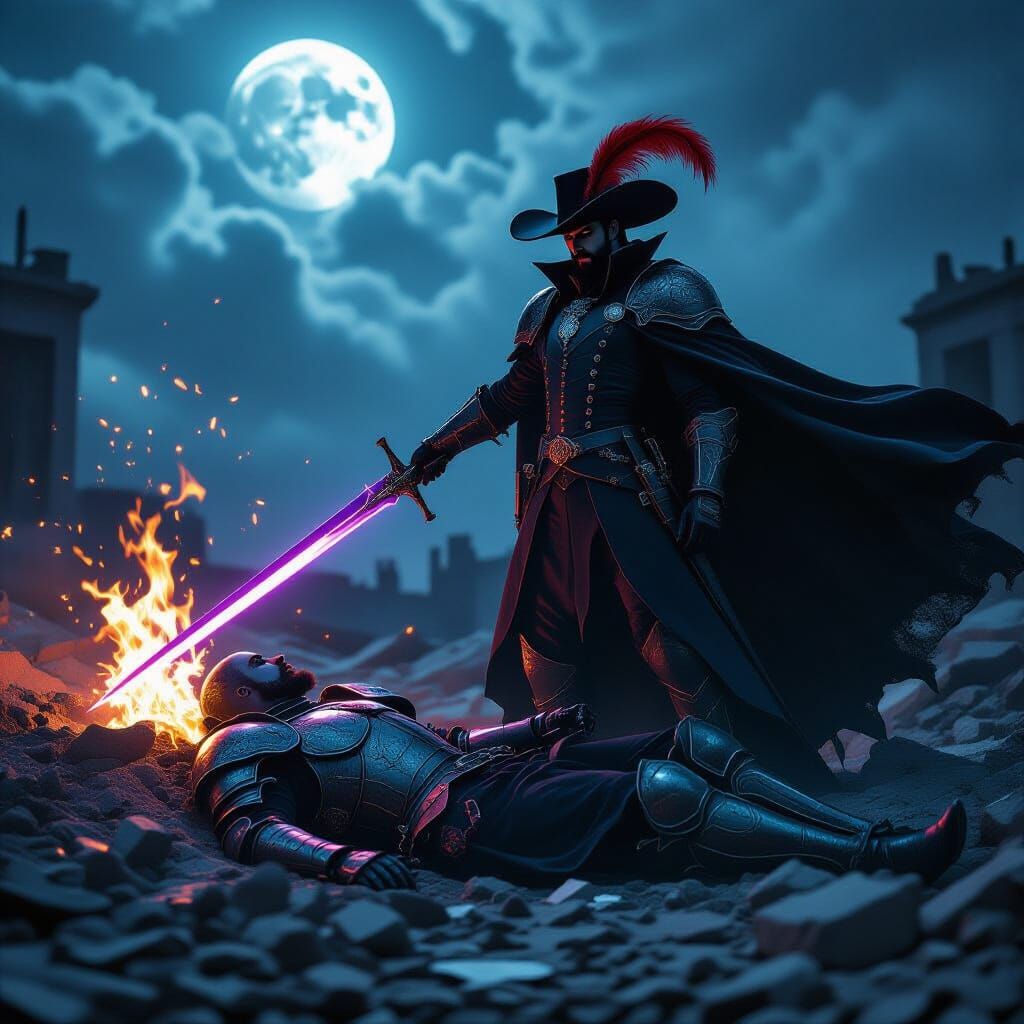 Angel's Defeat: Urban Fantasy Rooftop Duel