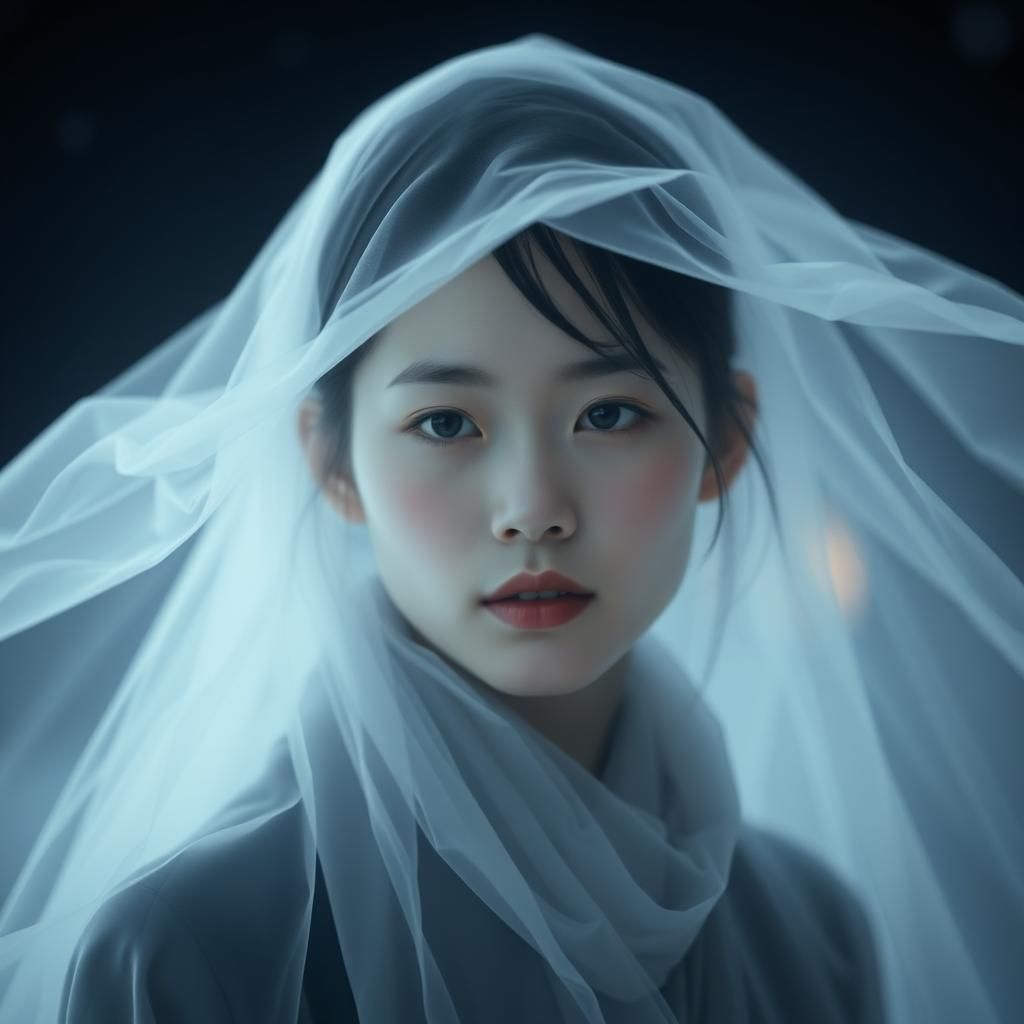 Ethereal Yuki Onna Portrait in Real World