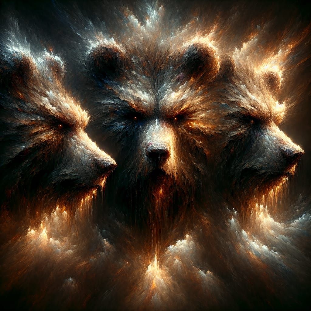 Dark Fantasy Bears Splash Screen Concept Art