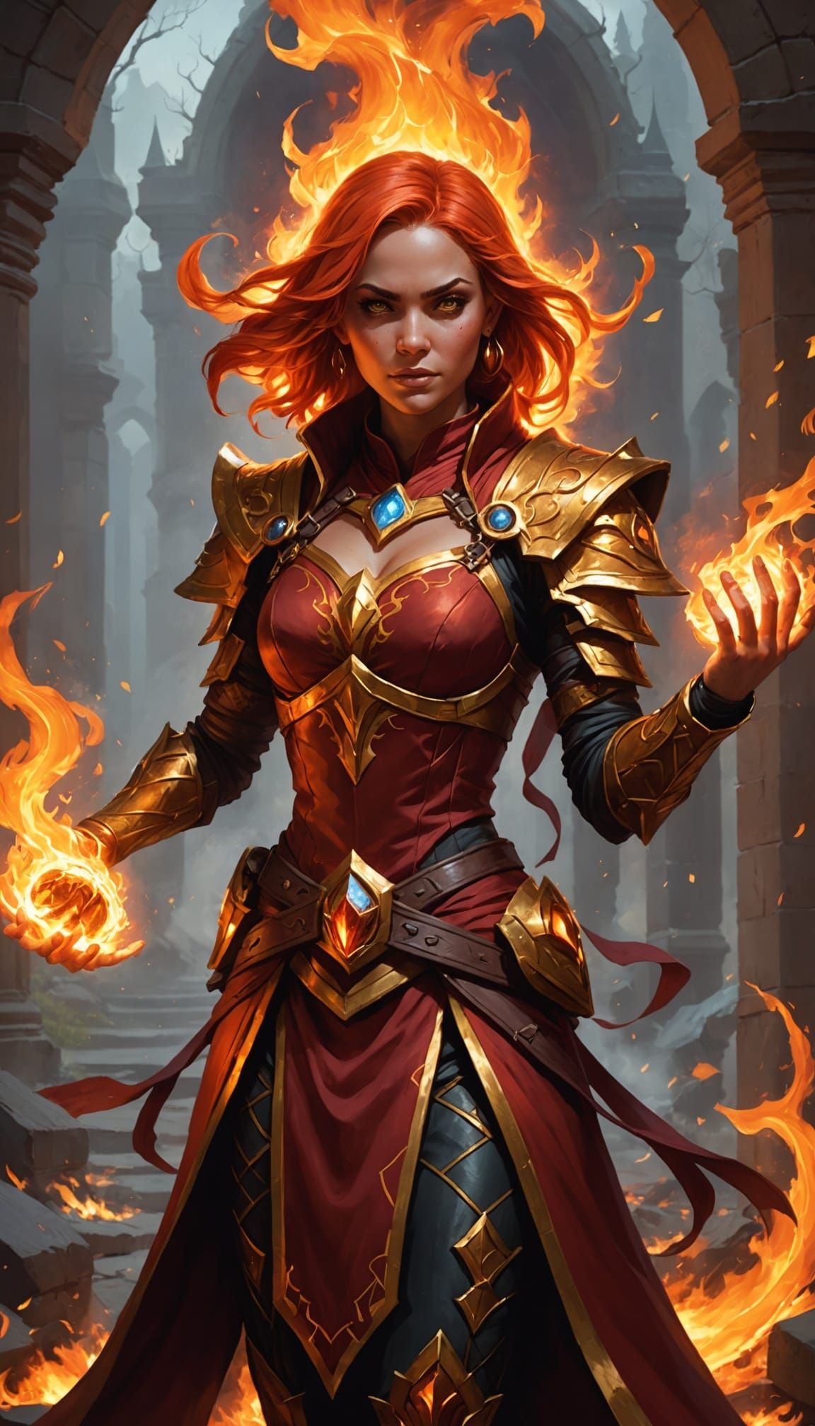 Chandra Nalaar in Fiery Pyromancer Regalia