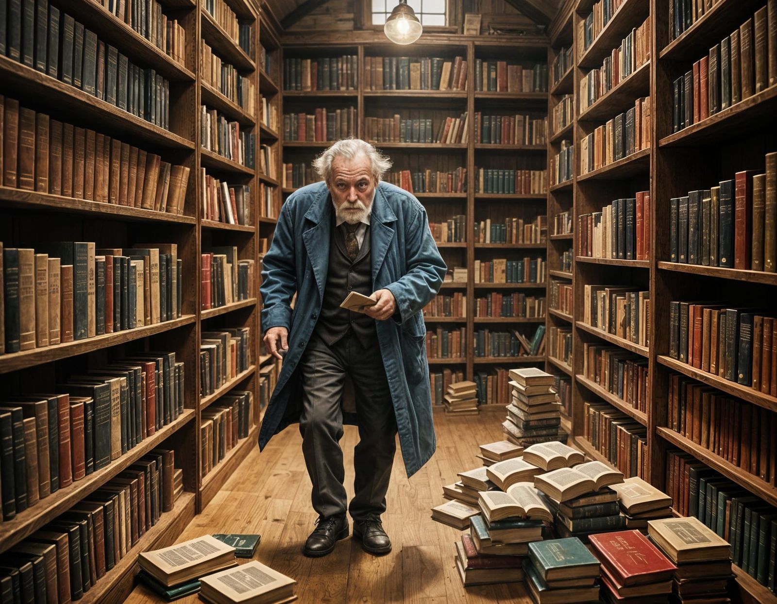 A Drunken Scholar Causes Chaos in a Bustling Library