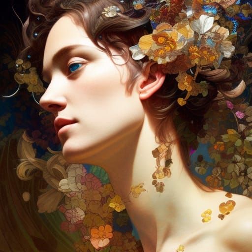 Complex Collage Art Portrait in 8K Resolution