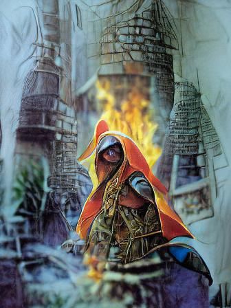 Fantasy Fire Mage Book Cover Art