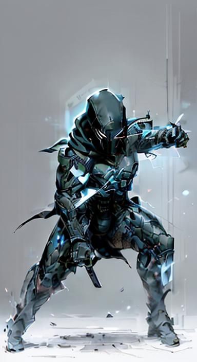 Tactical Urban Hero in Hood and Mask