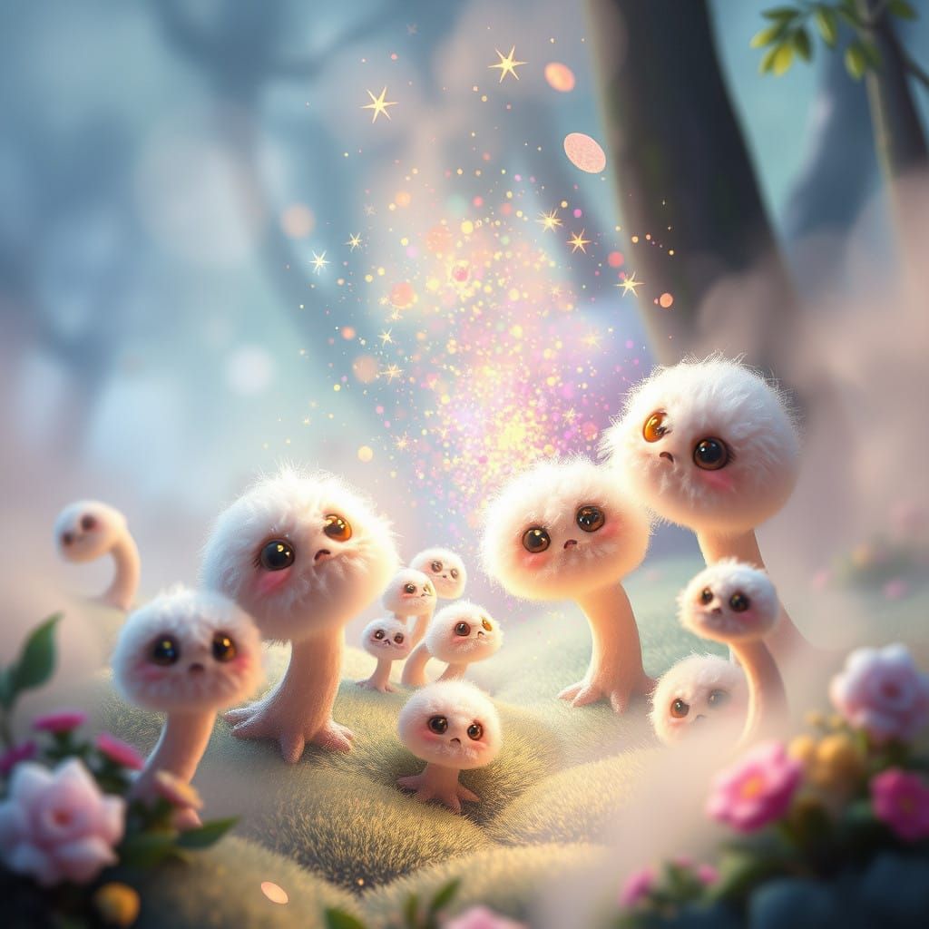 Whimsical Fantasy Creepers in Pastel Hues