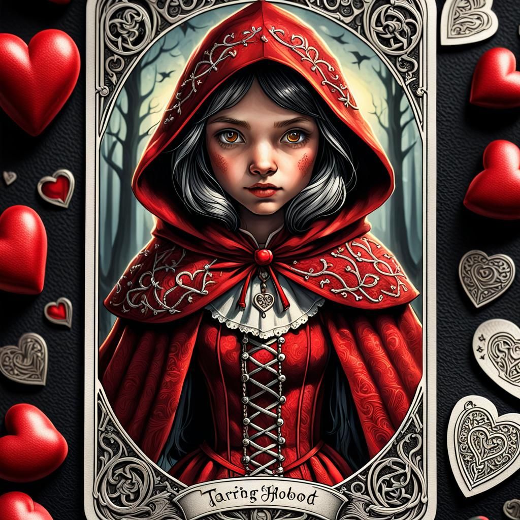 Little Red Riding Hood Tarot Card Design