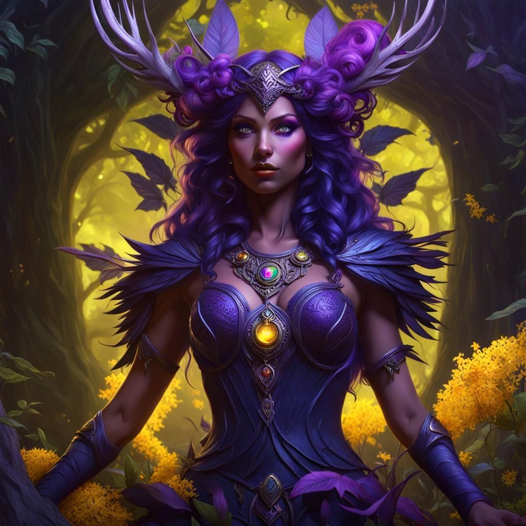 Dark Fairy Dryad Wolf Woman Concept Art