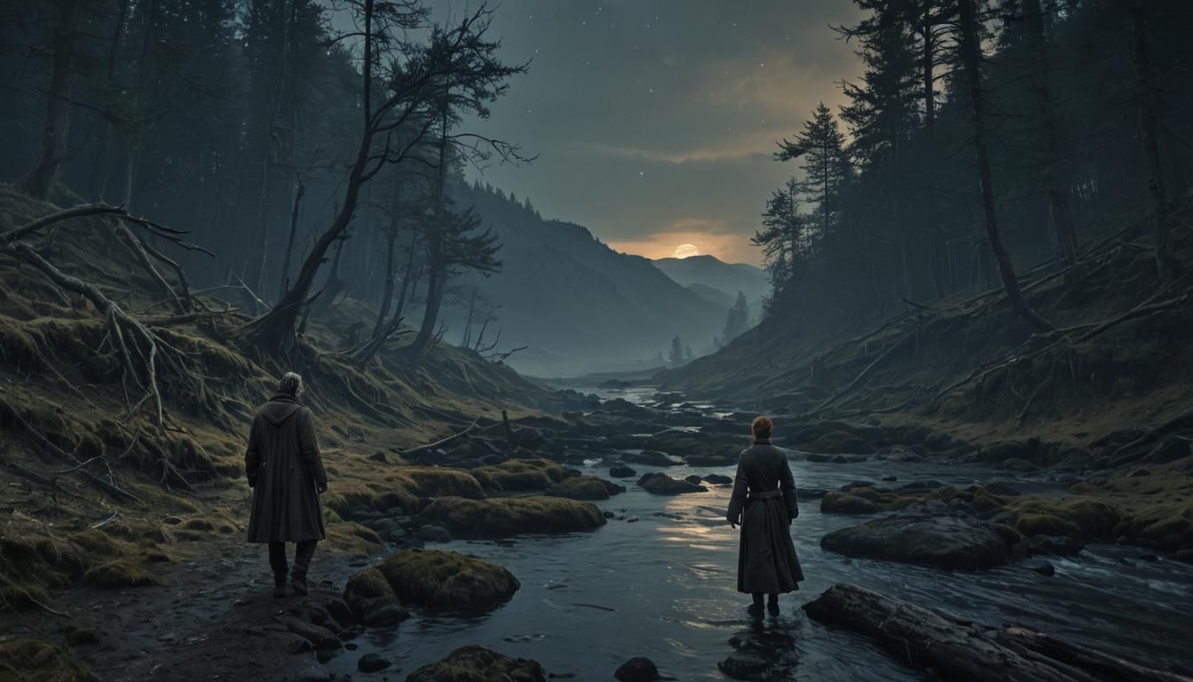 Solitude into Infinity: Expressionist Movie Still