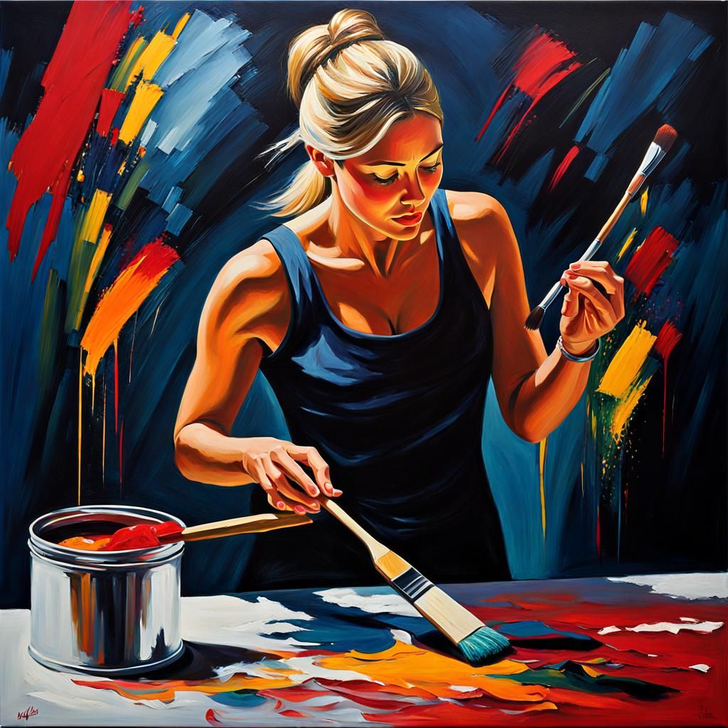 Woman's Impasto Painting Conjures Husband's Ghost