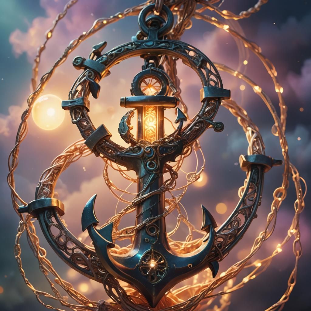 Glowing Anchor Concept Art: Ethereal Network